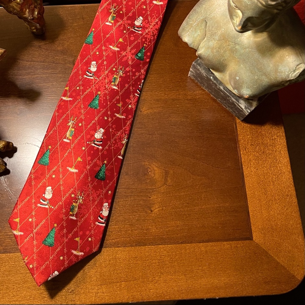 New Mens John Ashford Handmade Silk Christmas Tie